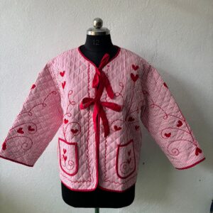 Embroidered Quilting Cotton Jacket for Professional Wear