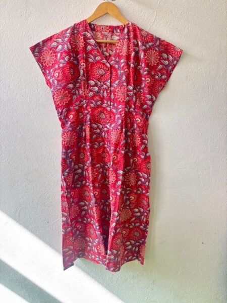 Elegant Handblock Dress for Professional Style and Comfort